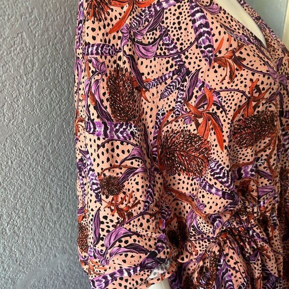 Seafolly Pink /Orange Floral Coverup or Summer Dress, Size Medium, NWOt - Picture 9 of 12